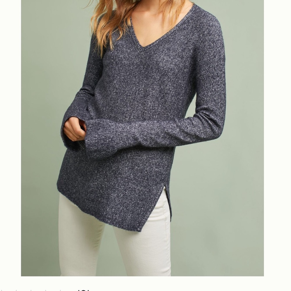 Michael Stars Ruffled-Cuff V-Neck Pullover